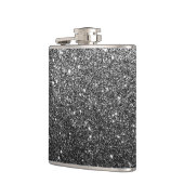 Elegant Faux Black Glitter Heupfles (Links)