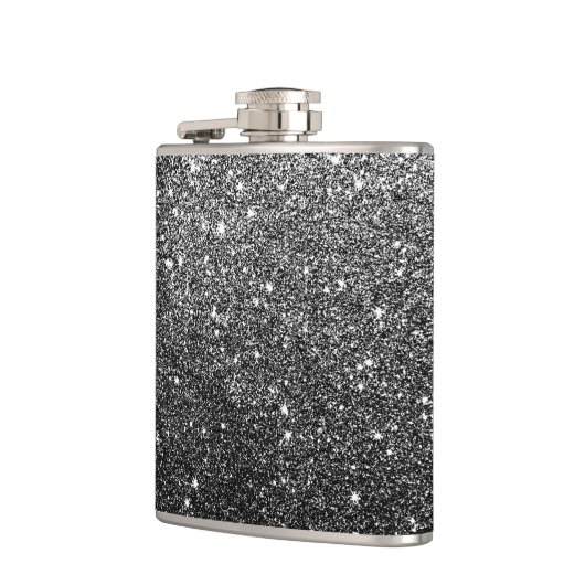 Elegant Faux Black Glitter Heupfles (Links)