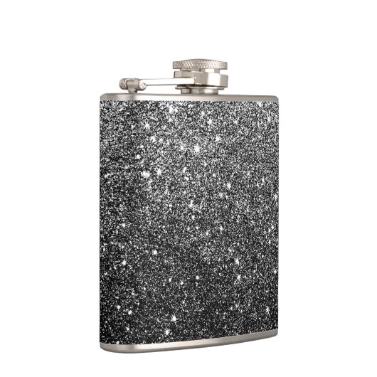 Elegant Faux Black Glitter Heupfles (Rechts)