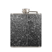 Elegant Faux Black Glitter Heupfles (Achterkant)