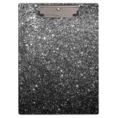 Elegant Faux Black Glitter Klembord (Voorkant)