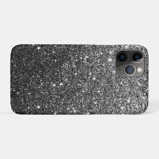 Elegant Faux Black Glitter Luxury Case-Mate iPhone Case (Achterkant (horizontaal))