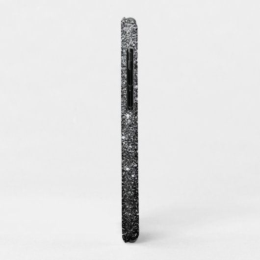 Elegant Faux Black Glitter Luxury Case-Mate iPhone Case (Achterkant/links)
