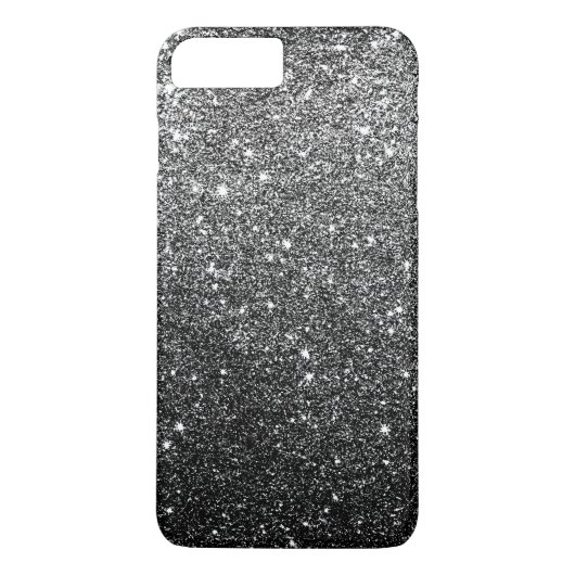 Elegant Faux Black Glitter Luxury Case-Mate iPhone Case (Achterkant)