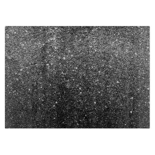 Elegant Faux Black Glitter Snijplank (Voorkant)