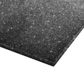 Elegant Faux Black Glitter Snijplank (Hoek)