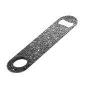 Elegant Faux Black Glitter Speed Flessenopener (Achterkant Gekanteld)