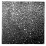 Elegant Faux Black Glitter Tegeltje<br><div class="desc">Elegant Faux Black Glitter</div>