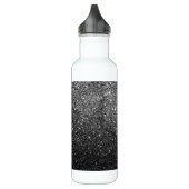 Elegant Faux Black Glitter Waterfles (Links)