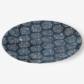 Elegant Faux Blue Foil Silver Christmas  Papieren Bordje (Gekanteld)