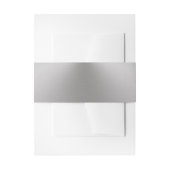 Elegant Faux Borhed Metal Silver Kijk Uitnodigingen Wikkel (Voorkant Voorbeeld)