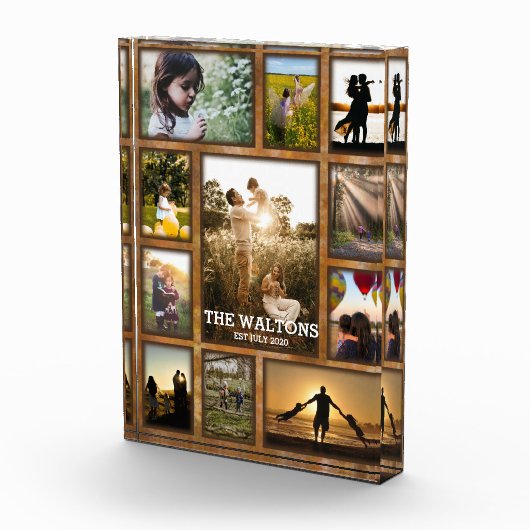 Elegant Faux Bronze Lijst Foto Collage (Rechts)