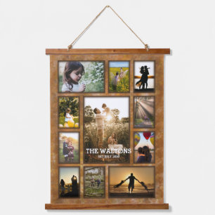 Elegant Faux Bronze Lijst Foto Collage Wood Hangend Wandkleed