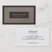 Elegant Faux Brown Linen Professional Visitekaartje (Voorkant / Achterkant)