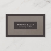 Elegant Faux Brown Linen Professional Visitekaartje (Voorkant)
