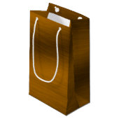 Elegant Faux Brushed Bronze Klein Cadeauzakje (Voorkant Gekanteld)
