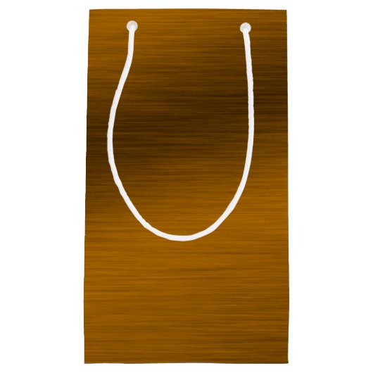 Elegant Faux Brushed Bronze Klein Cadeauzakje (Voorkant)