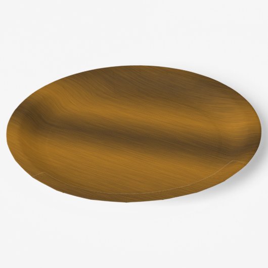 Elegant Faux Brushed Bronze Papieren Bordje (Gekanteld)