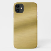 Elegant Faux Brushed Gold Case-Mate iPhone Case (Achterkant)