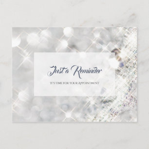 Elegant FAUX Diamond Glitter Sparkle Appointment Briefkaart