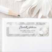 Elegant FAUX Diamond White Glitter Sparkle Etiket (Insitu)