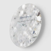 Elegant FAUX Diamond White Glitter Sparkle Grote Klok (Hoek)