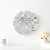 Elegant FAUX Diamond White Glitter Sparkle Grote Klok (Huis)