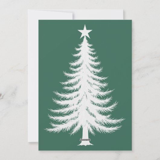 Elegant Faux-Embellished Flat Christmas Feestdagenkaart (Achterkant)