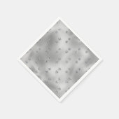 Elegant Faux Foil Silver Stars Christmas  Servet (Hoek)