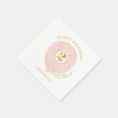 Elegant Faux Folie Lacy Balloon 2e verjaardag Servet (Hoek)