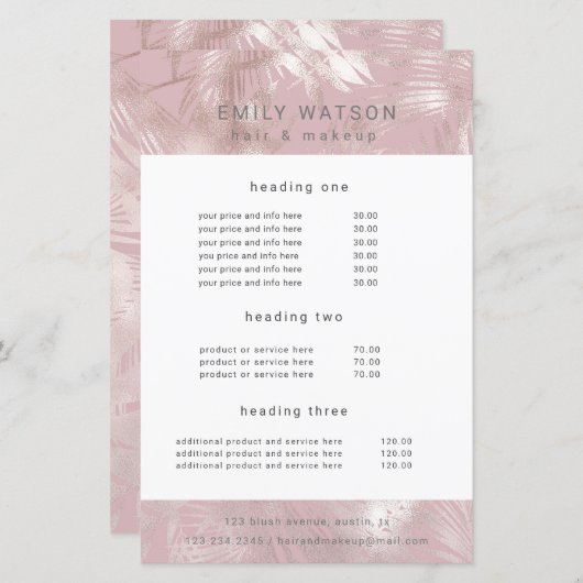 elegant faux folie roos goudsalon (Voorkant / Achterkant)