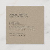 ELEGANT FAUX FOLIE SILVER LOTUS LINE DRAWING FLORA VIERKANTE VISITEKAARTJE (Achterkant)