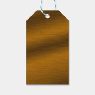 Elegant Faux Geborsteld Brons Cadeaulabel