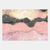 elegant faux glitter agate-patroon Verpakkingspapi Inpakpapier Vel (Voorkant 2)