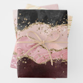 elegant faux glitter agate-patroon Verpakkingspapi Inpakpapier Vel (In situ)