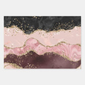 elegant faux glitter agate-patroon Verpakkingspapi Inpakpapier Vel (Voorkant)
