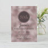 Elegant Faux Glitter Birthday Uitnodiging (Staand voorkant)