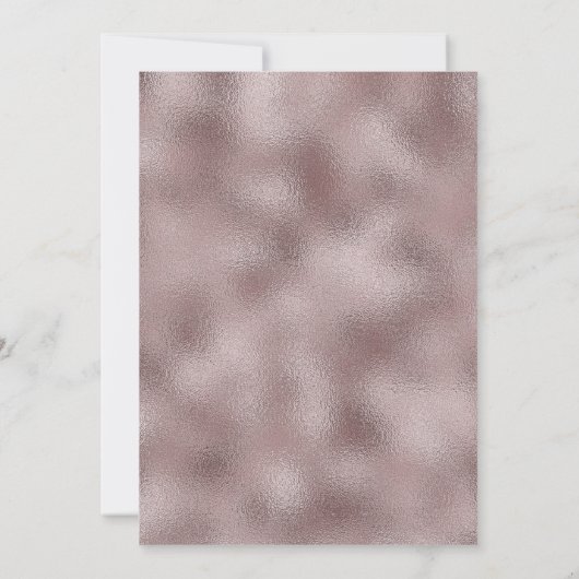 Elegant Faux Glitter Birthday Uitnodiging (Achterkant)