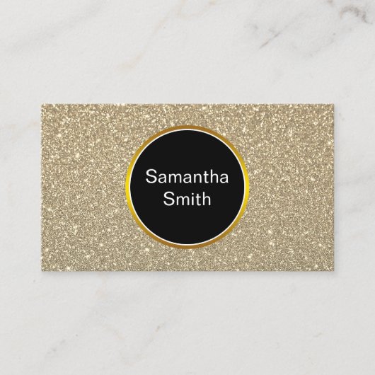 Elegant Faux Glitter Gold Event Planner Visitekaartje (Voorkant)