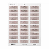 Elegant Faux Glitter retour adres label (Full Sheet)