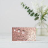 Elegant faux Glittery roos Gold Chic luxe parel Visitekaartje (Staand voorkant)