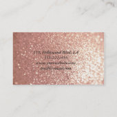 Elegant faux Glittery roos Gold Chic luxe parel Visitekaartje (Achterkant)