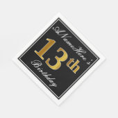 Elegant, Faux Gold 13e verjaardag + aangepaste naa Servetten (Hoek)