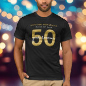 Elegant Faux Gold 50 jaar klasse reünie T-shirt