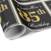 Elegant, Faux Gold 85e verjaardag + aangepaste naa Cadeaupapier (Rol Hoek)