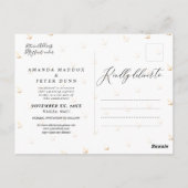 Elegant Faux Gold Anchor, Nautisch Save the Date Briefkaart (Achterkant)