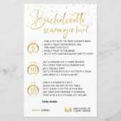 Elegant Faux Gold Bachelorette Scavenger Hunt spel (Voorkant)