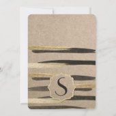 Elegant Faux Gold & Black Paint Strokes Kaart (Achterkant)