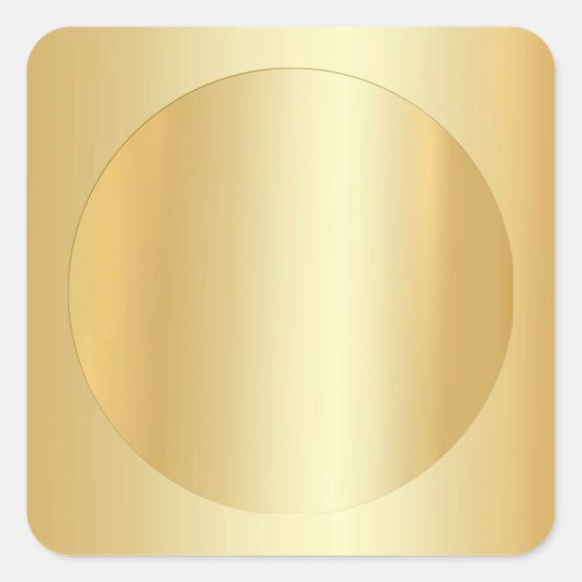 Elegant Faux Gold Blank Glamoureus-Sjabloon Vierkante Sticker (Voorkant)