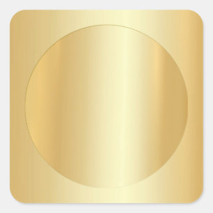 Elegant Faux Gold Blank Glamoureus-Sjabloon Vierkante Sticker